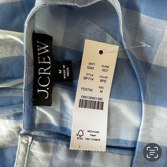 Bow-front top in Bristow Gingham (J. Crew) - Picture 3 of 3